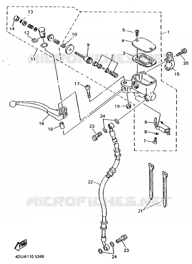 MAITRE CYLINDRE AVANT Yamaha MOTO 600 1995 XJS DIVERSION  XJ600S (37KW)