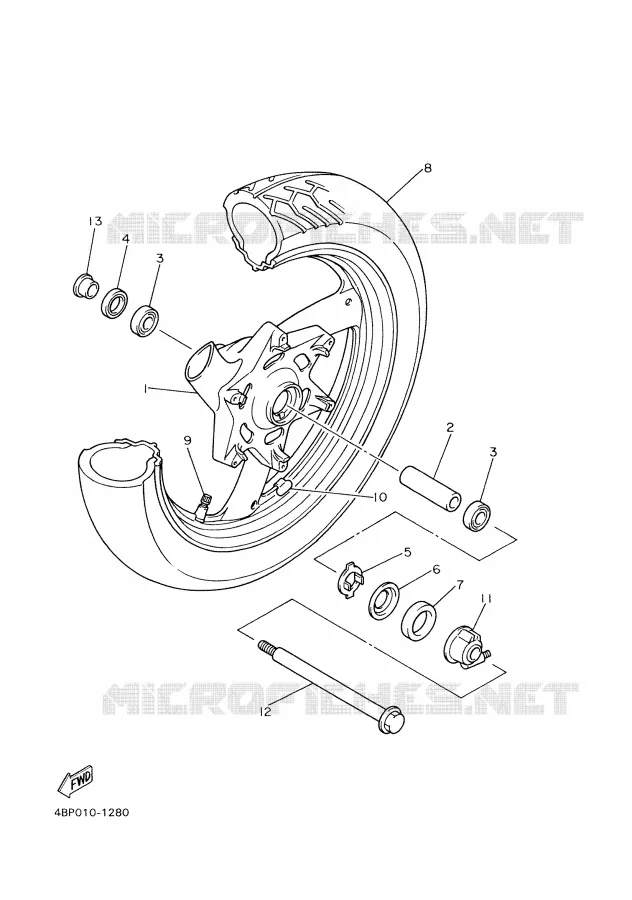 ROUE AVANT Yamaha MOTO 600 1997 XJS DIVERSION  XJ600S