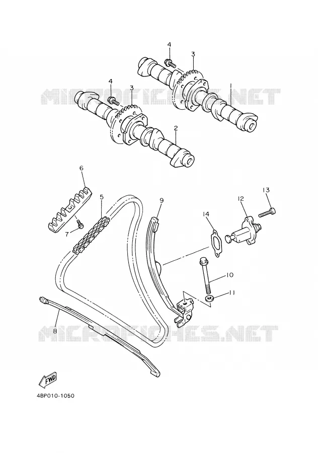 ARBRE A CAMES / CHAINE DE DISTRIBUTION Yamaha MOTO 600 1997 XJS DIVERSION  XJ600S