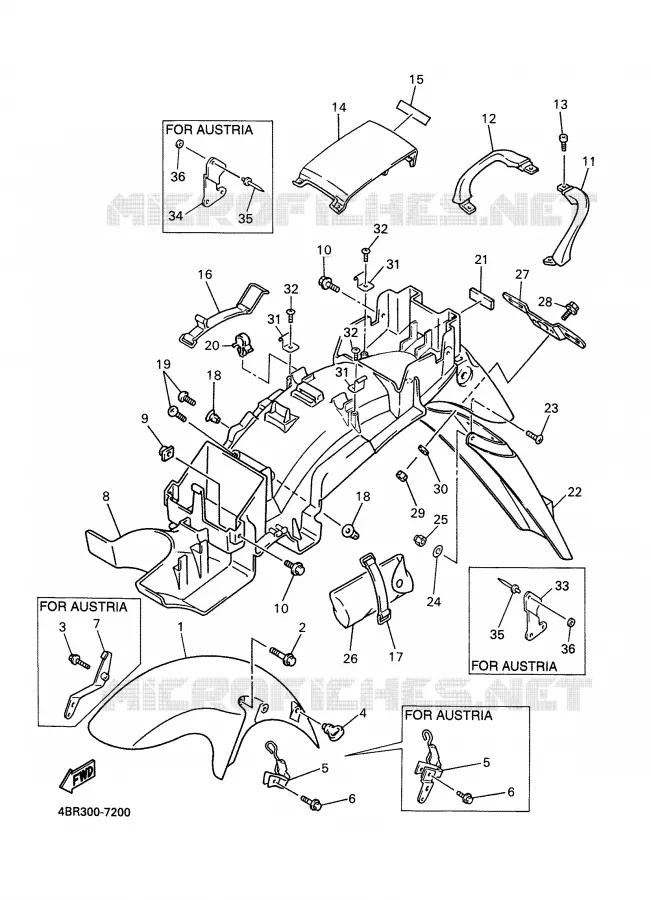 GARDE BOUE Yamaha MOTO 600 1997 XJS DIVERSION  XJ600S