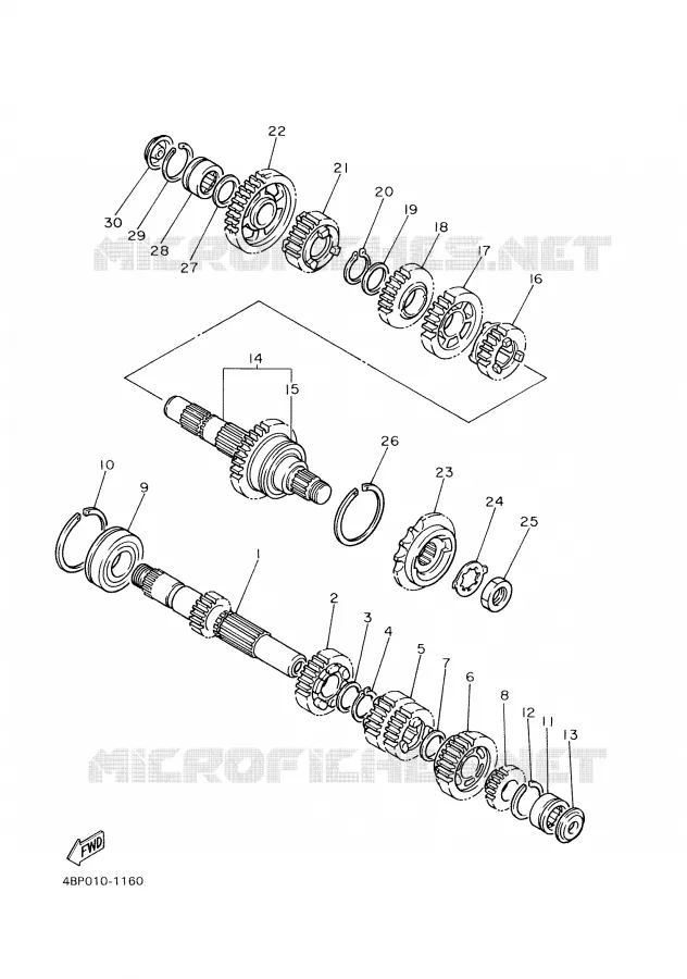 TRANSMISSION Yamaha MOTO 600 1997 XJS DIVERSION  XJ600S