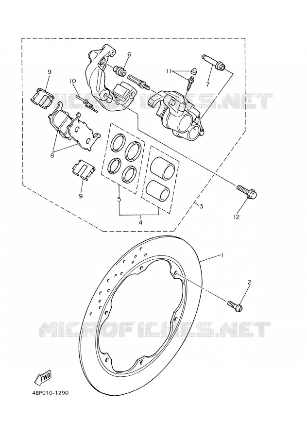 ETRIER DE FREIN AVANT Yamaha MOTO 600 1997 XJS DIVERSION  XJ600S