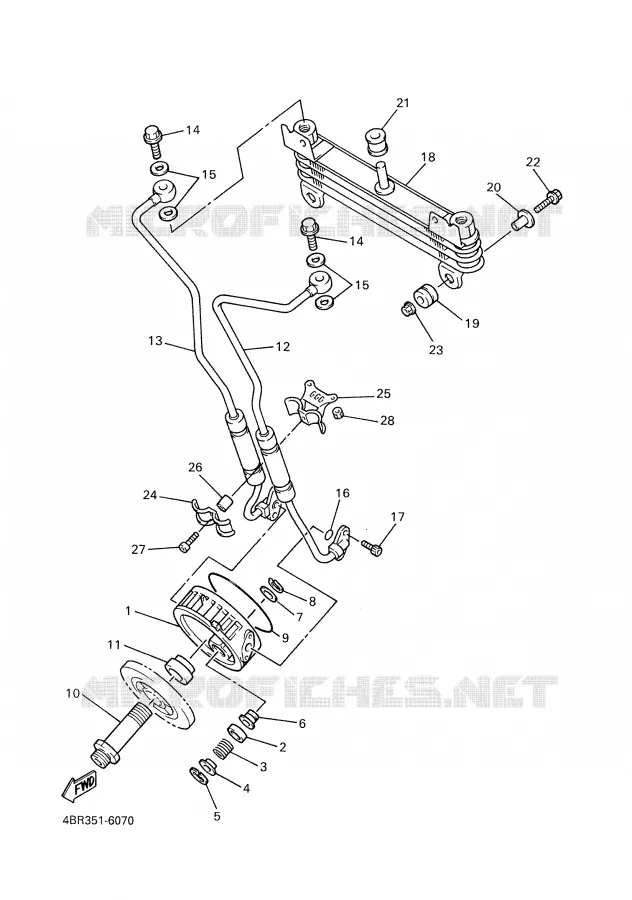RADIATEUR D'HUILE / ECHANGEUR Yamaha MOTO 600 1997 XJS DIVERSION  XJ600S