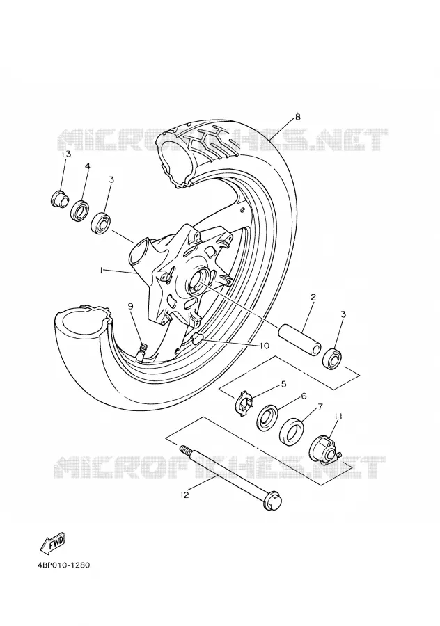 ROUE AVANT Yamaha MOTO 600 1997 XJS DIVERSION  XJ600S