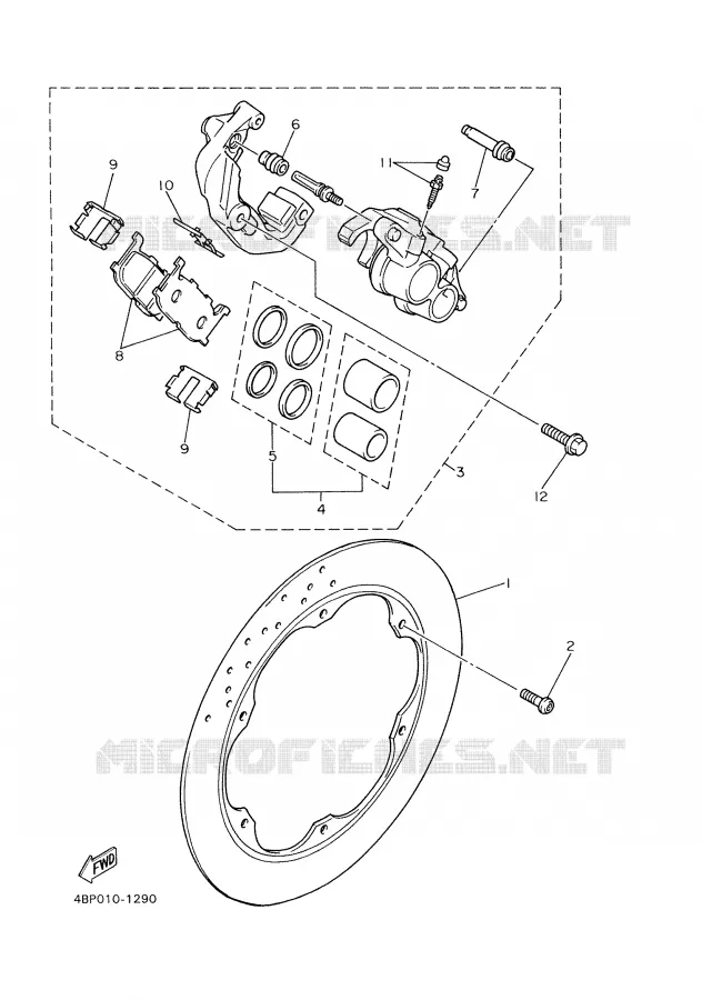 ETRIER DE FREIN AVANT Yamaha MOTO 600 1997 XJS DIVERSION  XJ600S