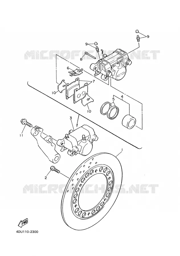 ETRIER DE FREIN ARRIERE Yamaha MOTO 600 1997 XJS DIVERSION  XJ600S