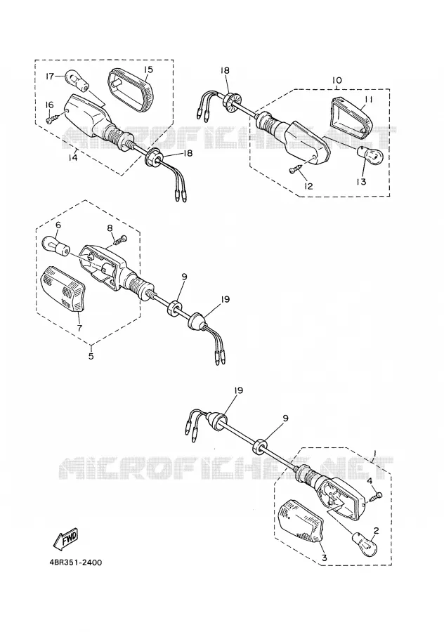 CLIGNOTANT Yamaha MOTO 600 1997 XJS DIVERSION  XJ600S