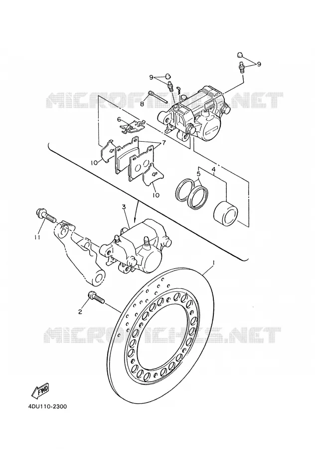 ETRIER DE FREIN ARRIERE Yamaha MOTO 600 1997 XJS DIVERSION  XJ600S