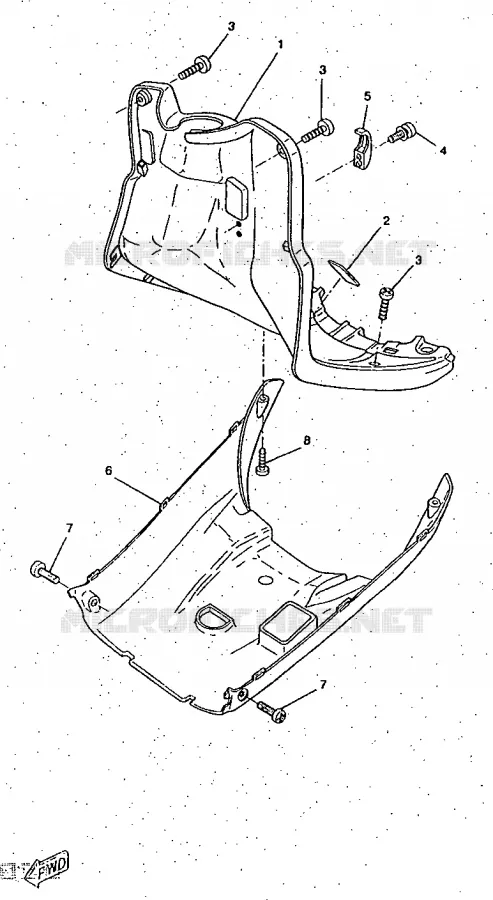 PROTEGE JAMBES Yamaha SCOOTER 50 1997 BOOSTER  CW50RS
