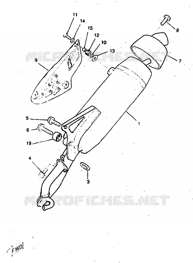 ECHAPPEMENT Yamaha SCOOTER 50 1998 BOOSTER  CW50RS
