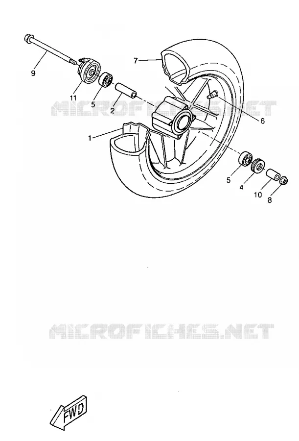 ROUE AVANT Yamaha SCOOTER 50 1998 BOOSTER  CW50RS