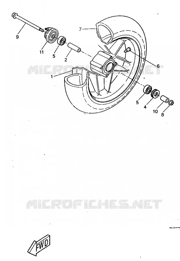 ROUE AVANT Yamaha SCOOTER 50 1998 NEXT GENERATION  CW50RS