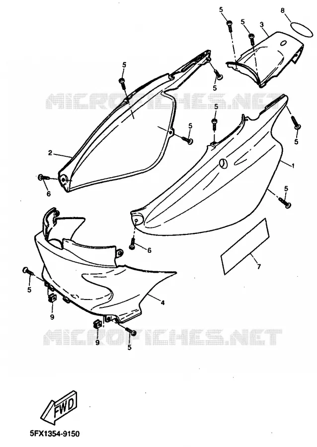 COUVERCLE LATERAL Yamaha SCOOTER 50 1999 NEXT GENERATION  CW50RS