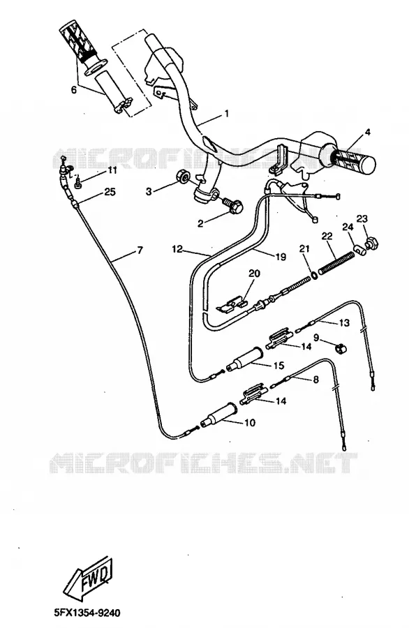 GUIDON ET CABLES Yamaha SCOOTER 50 1999 NEXT GENERATION  CW50RS