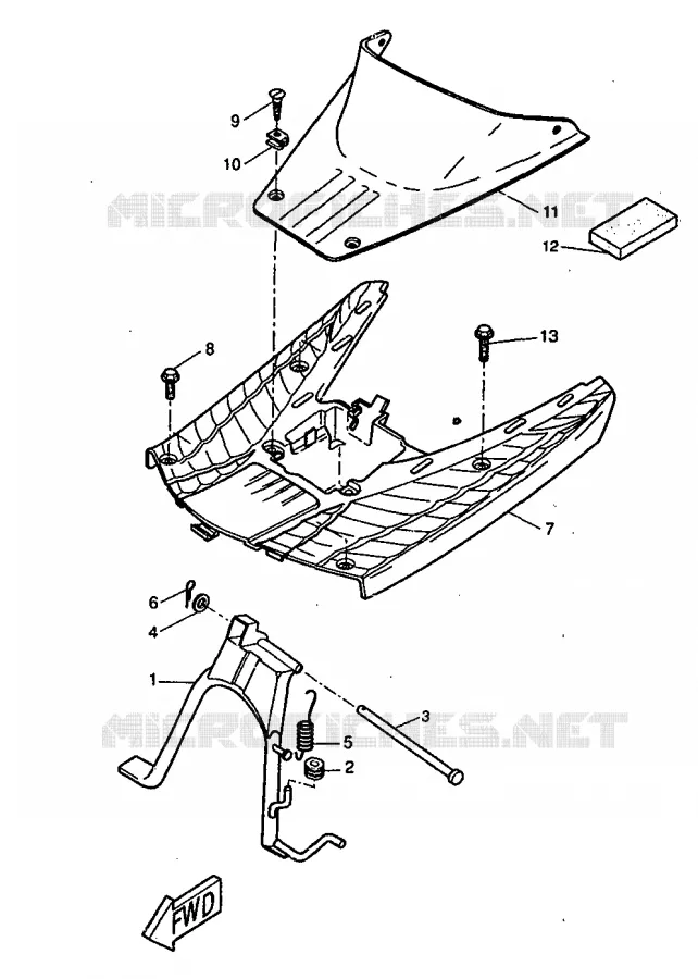SUPPORT / REPOSE PIEDS Yamaha SCOOTER 50 1999 NEXT GENERATION  CW50RS