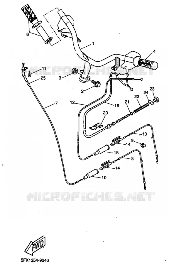 GUIDON ET CABLES Yamaha SCOOTER 50 1999 NEXT GENERATION  CW50RS