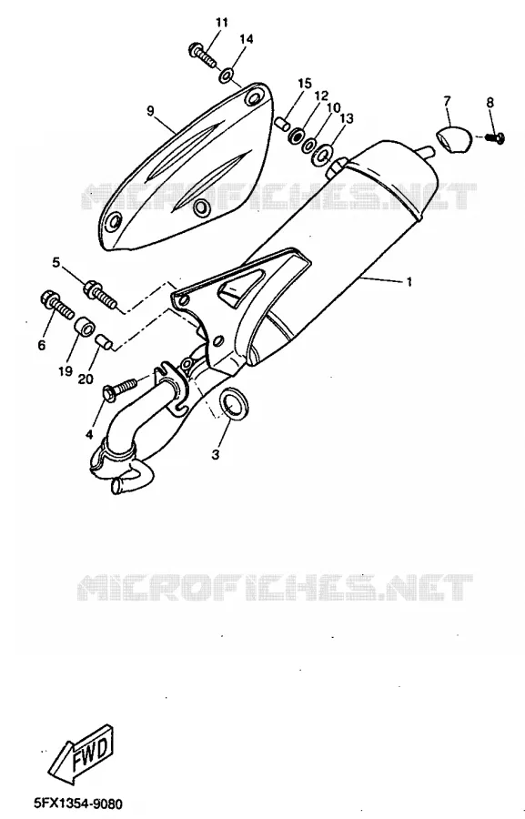 ECHAPPEMENT Yamaha SCOOTER 50 1999 NEXT GENERATION  CW50RS