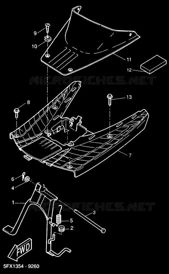 SUPPORT / REPOSE PIEDS Yamaha SCOOTER 50 2000 NEXT GENERATION  CW50RS