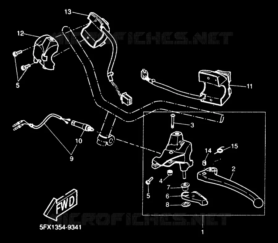 COMMODO / LEVIER Yamaha SCOOTER 50 2000 NEXT GENERATION  CW50RS
