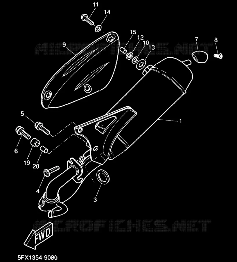 ECHAPPEMENT Yamaha SCOOTER 50 2000 NEXT GENERATION  CW50RS