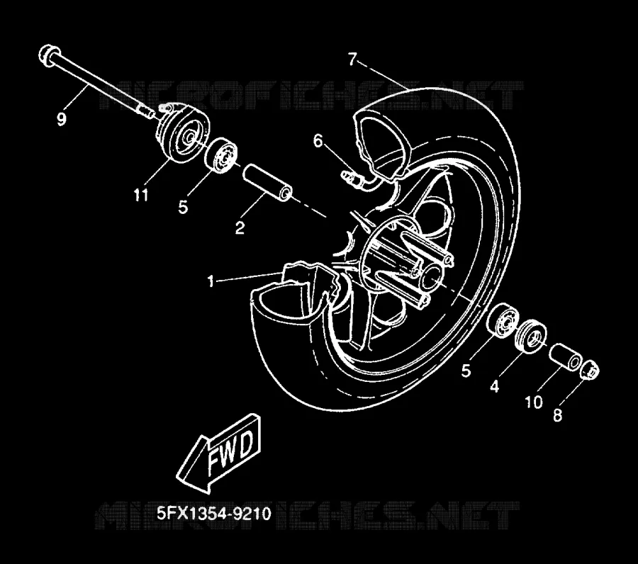 ROUE AVANT Yamaha SCOOTER 50 2000 NEXT GENERATION  CW50RS