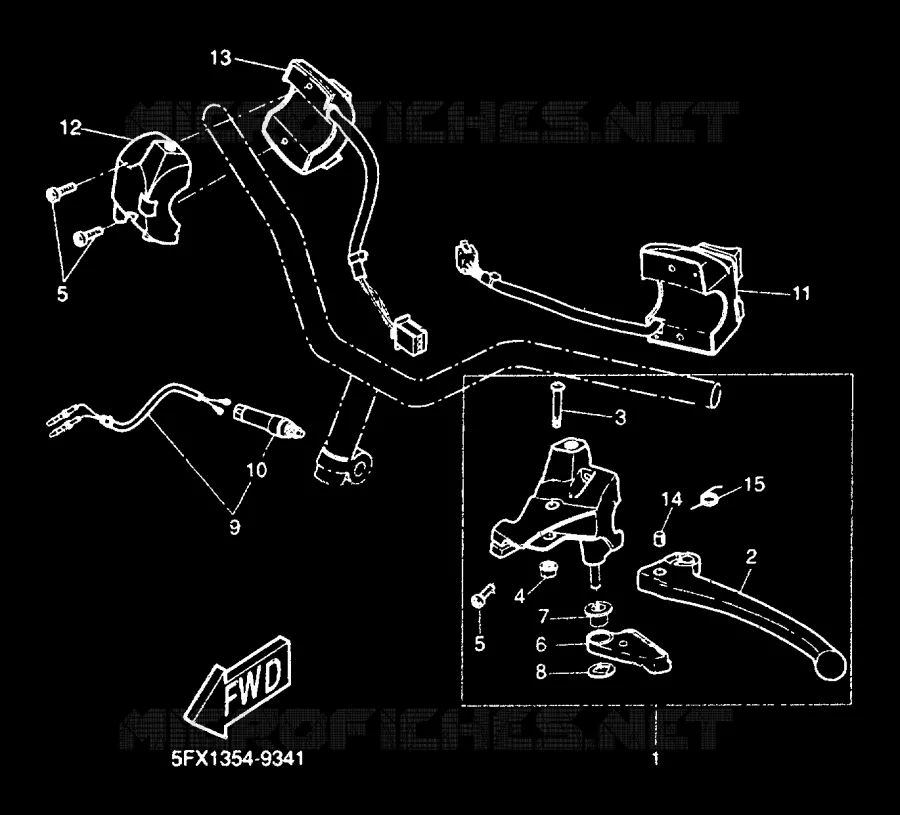 COMMODO / LEVIER Yamaha SCOOTER 50 2000 NEXT GENERATION  CW50RS