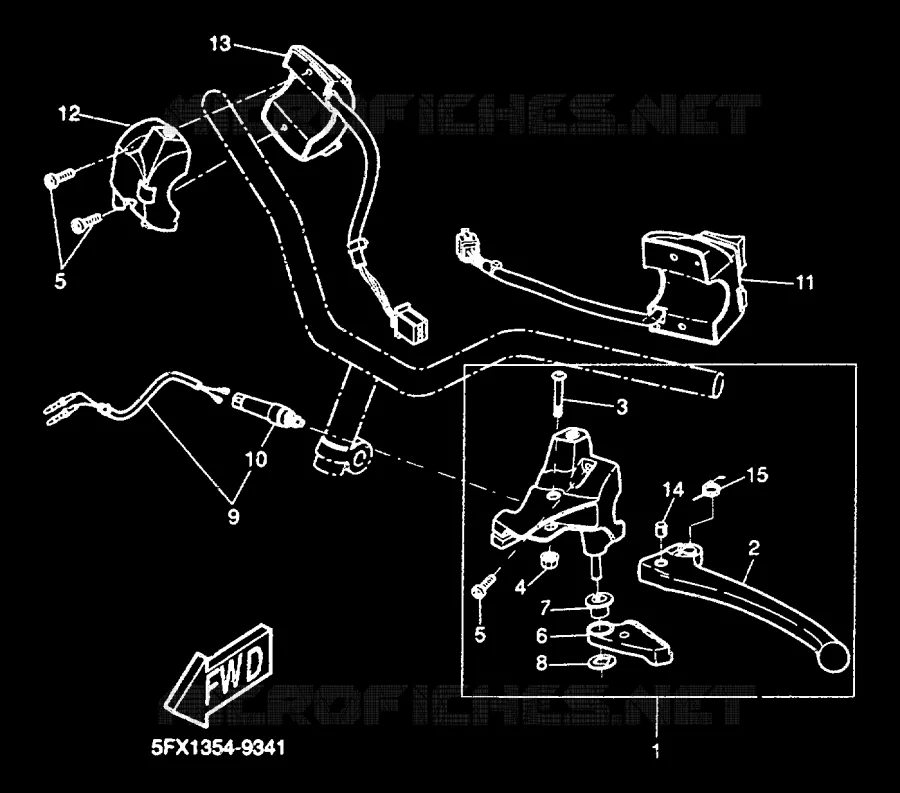 COMMODO / LEVIER Yamaha SCOOTER 50 2000 NEXT GENERATION  CW50RS