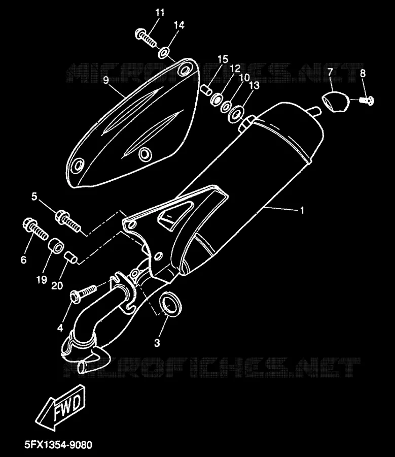 ECHAPPEMENT Yamaha SCOOTER 50 2000 NEXT GENERATION  CW50RS
