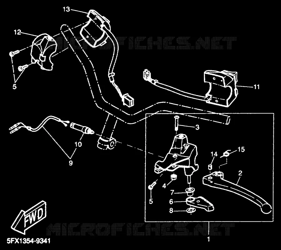 COMMODO / LEVIER Yamaha SCOOTER 50 2000 NEXT GENERATION  CW50RS