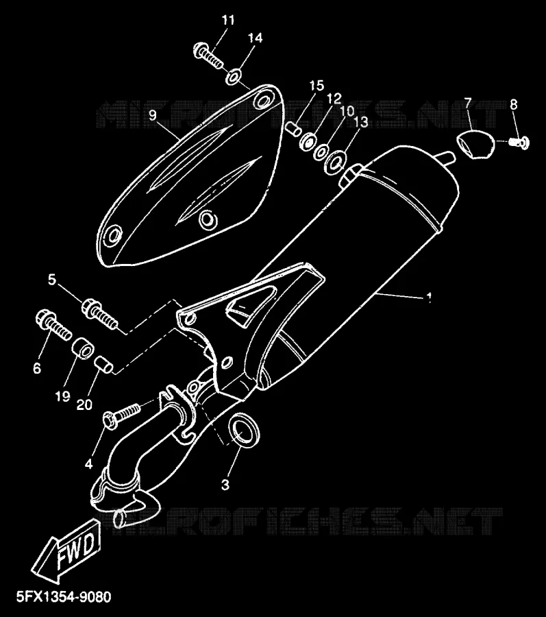 ECHAPPEMENT Yamaha SCOOTER 50 2000 NEXT GENERATION  CW50RS