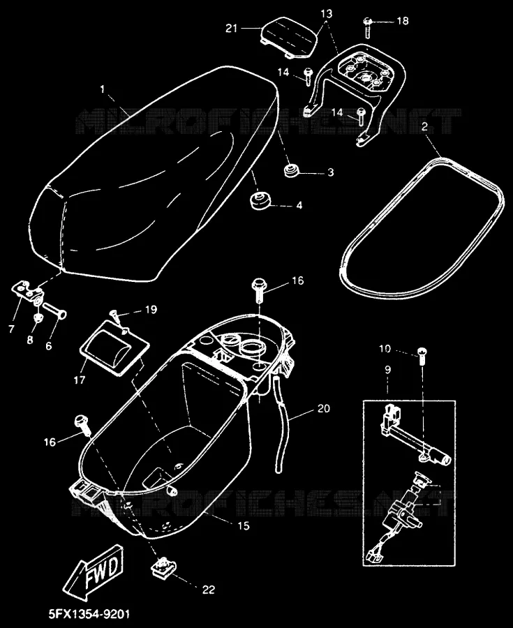 SELLE / PORTE BAGAGES Yamaha SCOOTER 50 2000 NEXT GENERATION  CW50RS