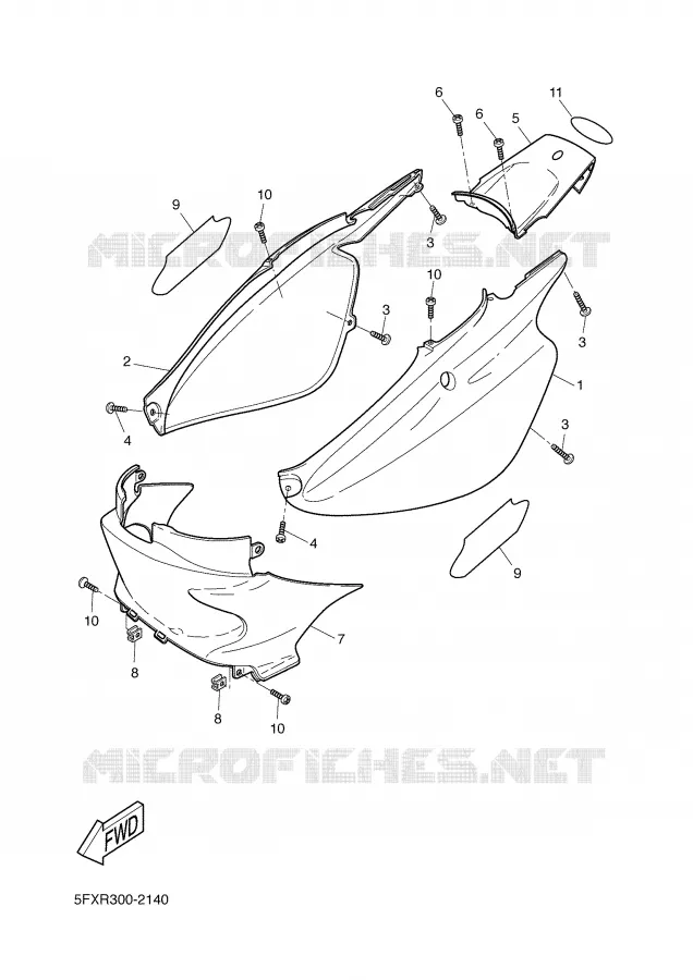 COUVERCLE LATERAL Yamaha SCOOTER 50 2002 NEXT GENERATION  CW50RS