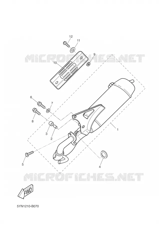 ECHAPPEMENT Yamaha SCOOTER 50 2003 NEXT GENERATION  CW50RS