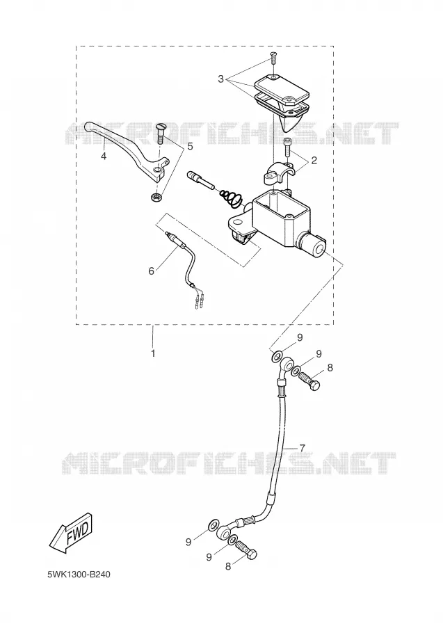 MAITRE CYLINDRE DE FREIN AVANT Yamaha SCOOTER 50 2004 NEXT GENERATION  CW50RS