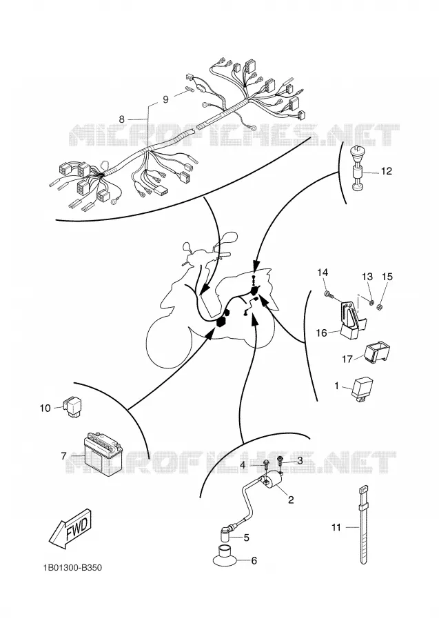 PARTIE ELECTRIQUE 2 Yamaha SCOOTER 50 2004 NEXT GENERATION  CW50RS