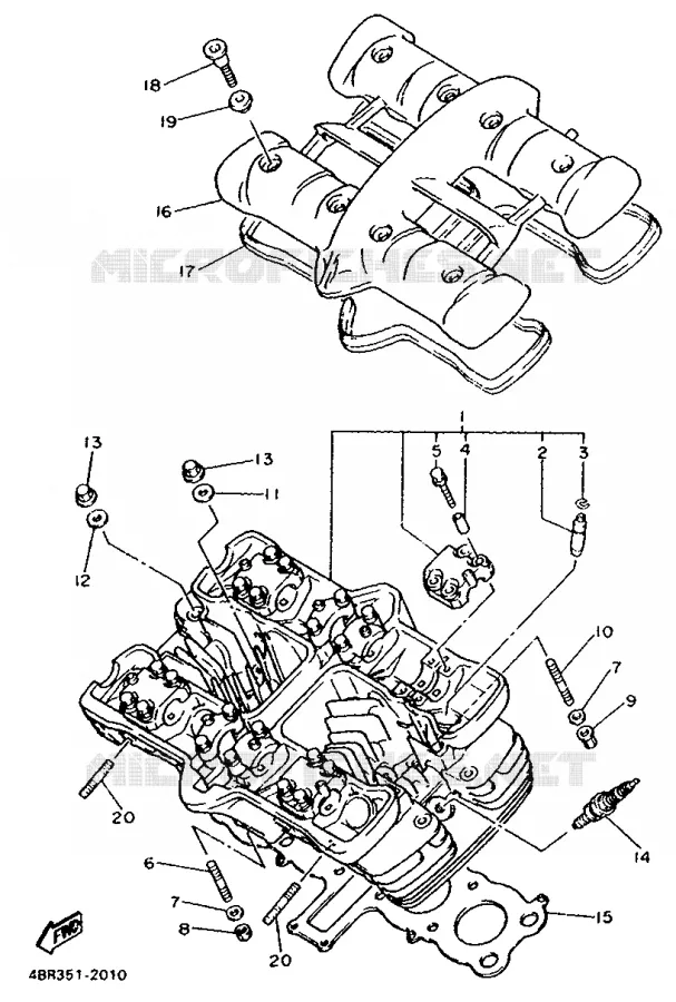 CULASSE Yamaha MOTO 600 1992 XJS DIVERSION  XJ600SN (20.3KW