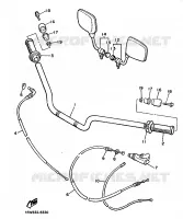 GUIDON ET CABLES pour Yamaha XJ 1986