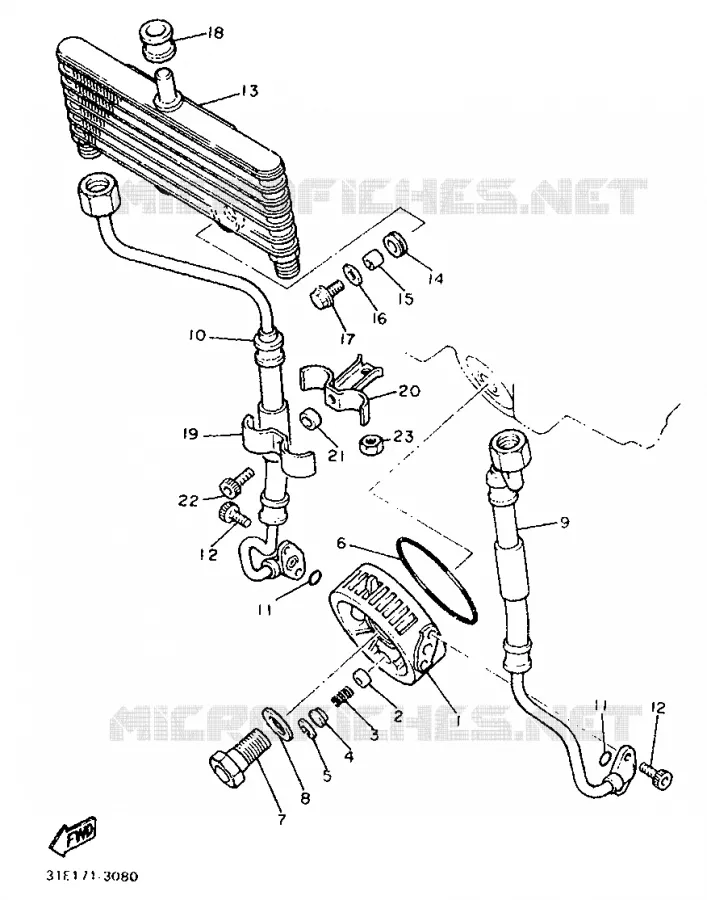 RADIATEUR D'HUILE / ECHANGEUR Yamaha MOTO 900 1987 XJ  XJ900F