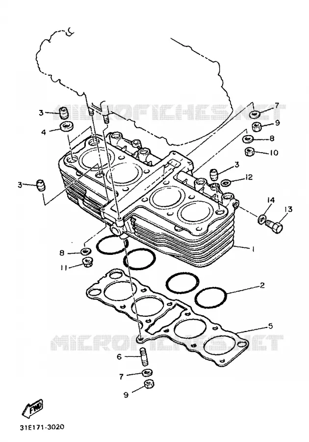 FILTRE A HUILE Yamaha MOTO 900 1992 XJ  XJ900F