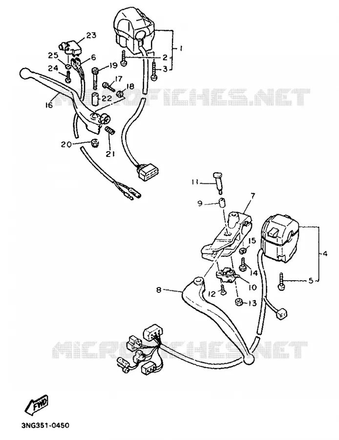 COMMODO / LEVIER Yamaha MOTO 900 1992 XJ  XJ900F