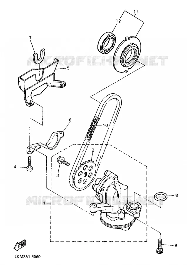 POMPE A HUILE Yamaha MOTO 900 1995 DIVERSION  XJ900S