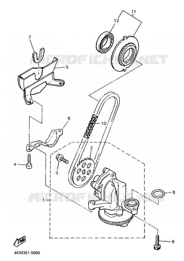 POMPE A HUILE Yamaha MOTO 900 1996 DIVERSION  XJ900S