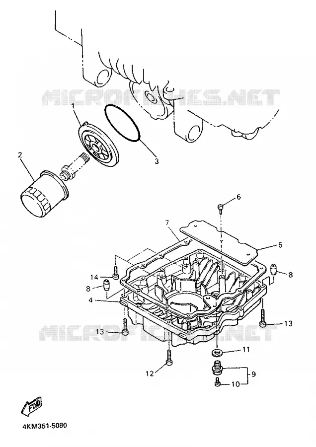 FILTRE A HUILE Yamaha MOTO 900 1996 DIVERSION  XJ900S