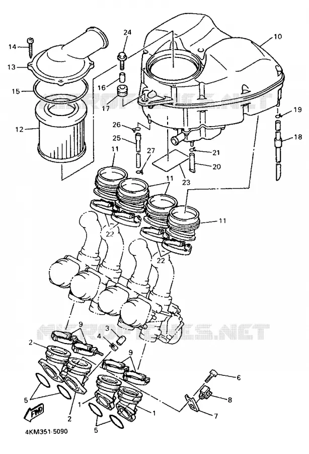 ADMISSION Yamaha MOTO 900 1996 DIVERSION  XJ900S