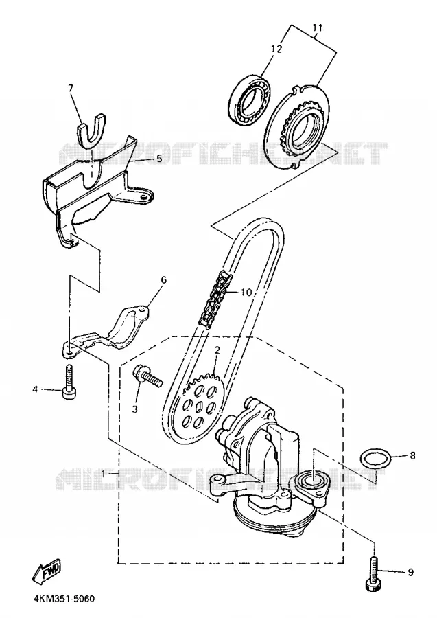 POMPE A HUILE Yamaha MOTO 900 1996 DIVERSION  XJ900S