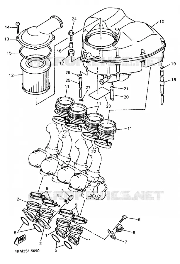 ADMISSION Yamaha MOTO 900 1996 DIVERSION  XJ900S