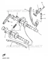 ARBRE A CAMES / CHAINE DE DISTRIBUTION pour Yamaha DIVERSION 1997