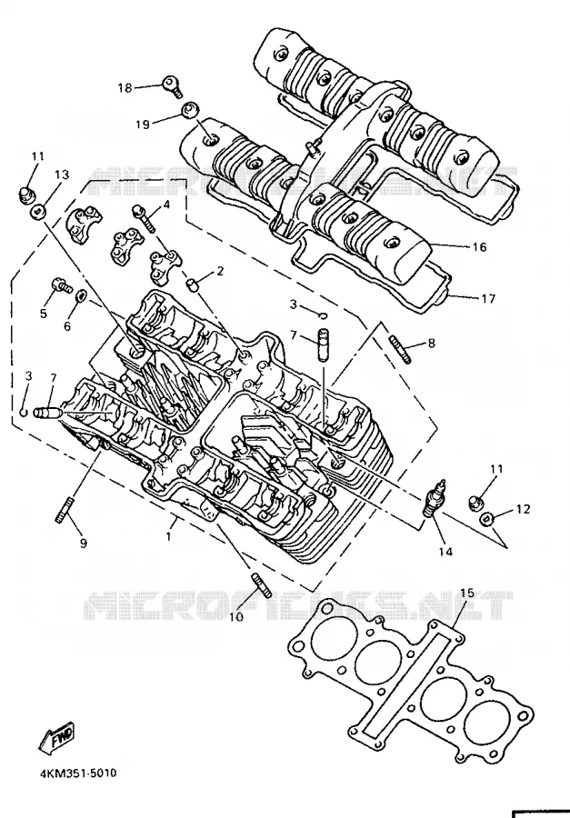 CULASSE Yamaha MOTO 900 1997 DIVERSION  XJ900S