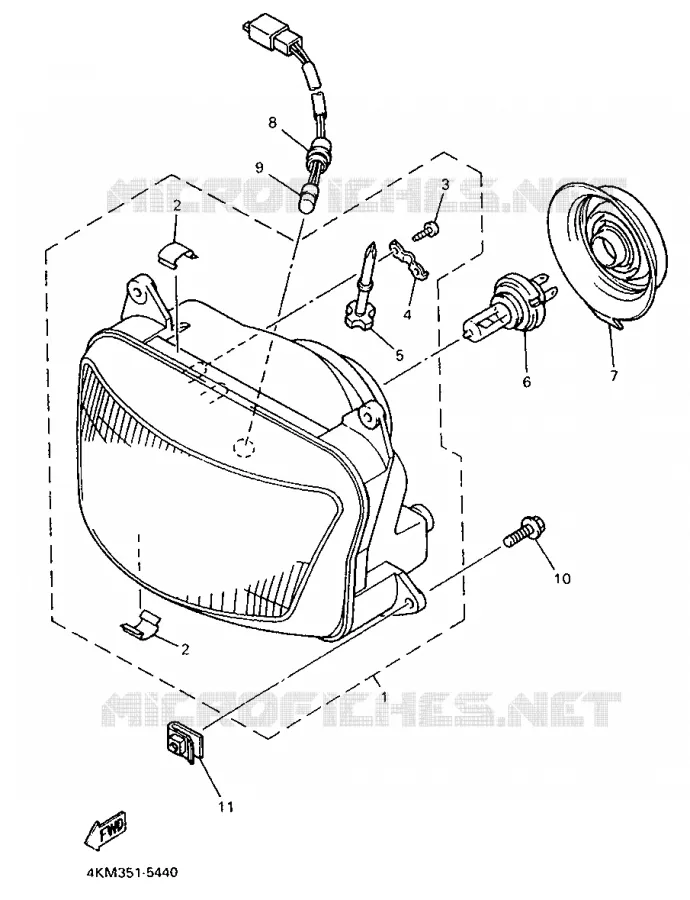 PHARE  Yamaha MOTO 900 1998 DIVERSION  XJ900S