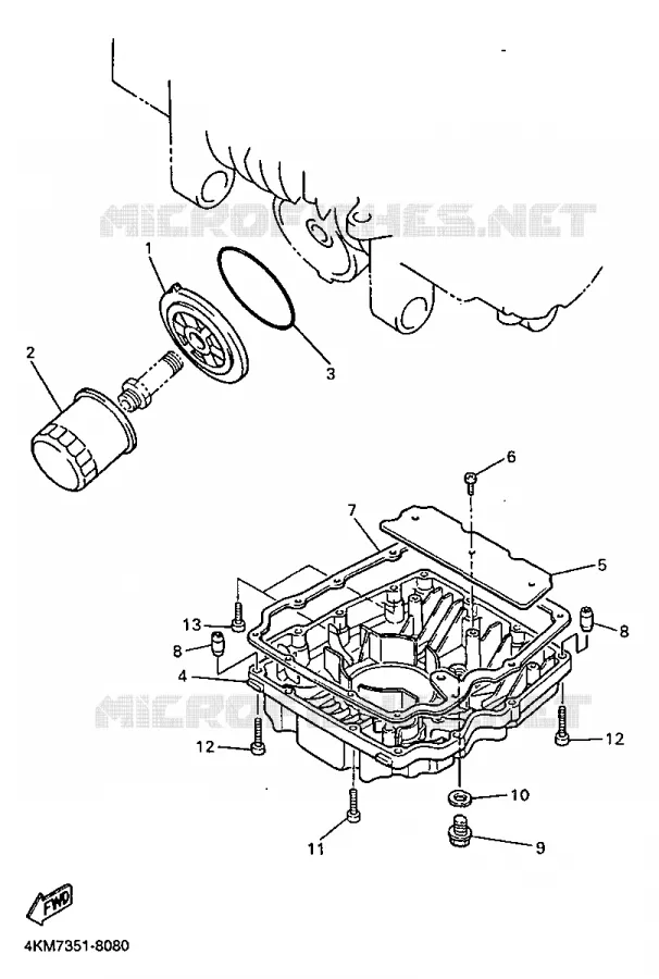 FILTRE A HUILE Yamaha MOTO 900 1998 DIVERSION  XJ900S
